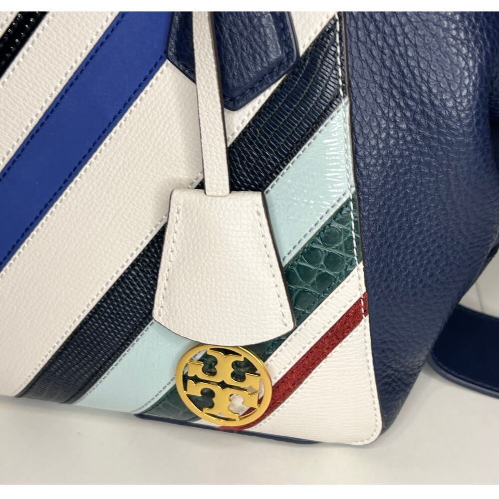EUC Tory Burch Perry Balloon Multicolored Stripe Handbag - Picture 5 of 14